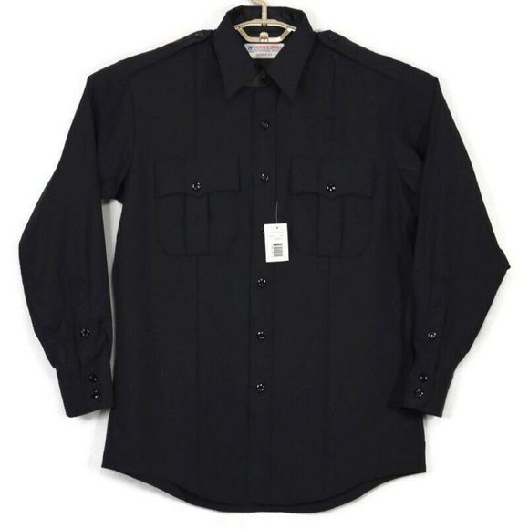Horace Small Police Deputy Uniform Shirt Blue‎ 520NP Long Sleeve 15.5 34 - Picture 1 of 12